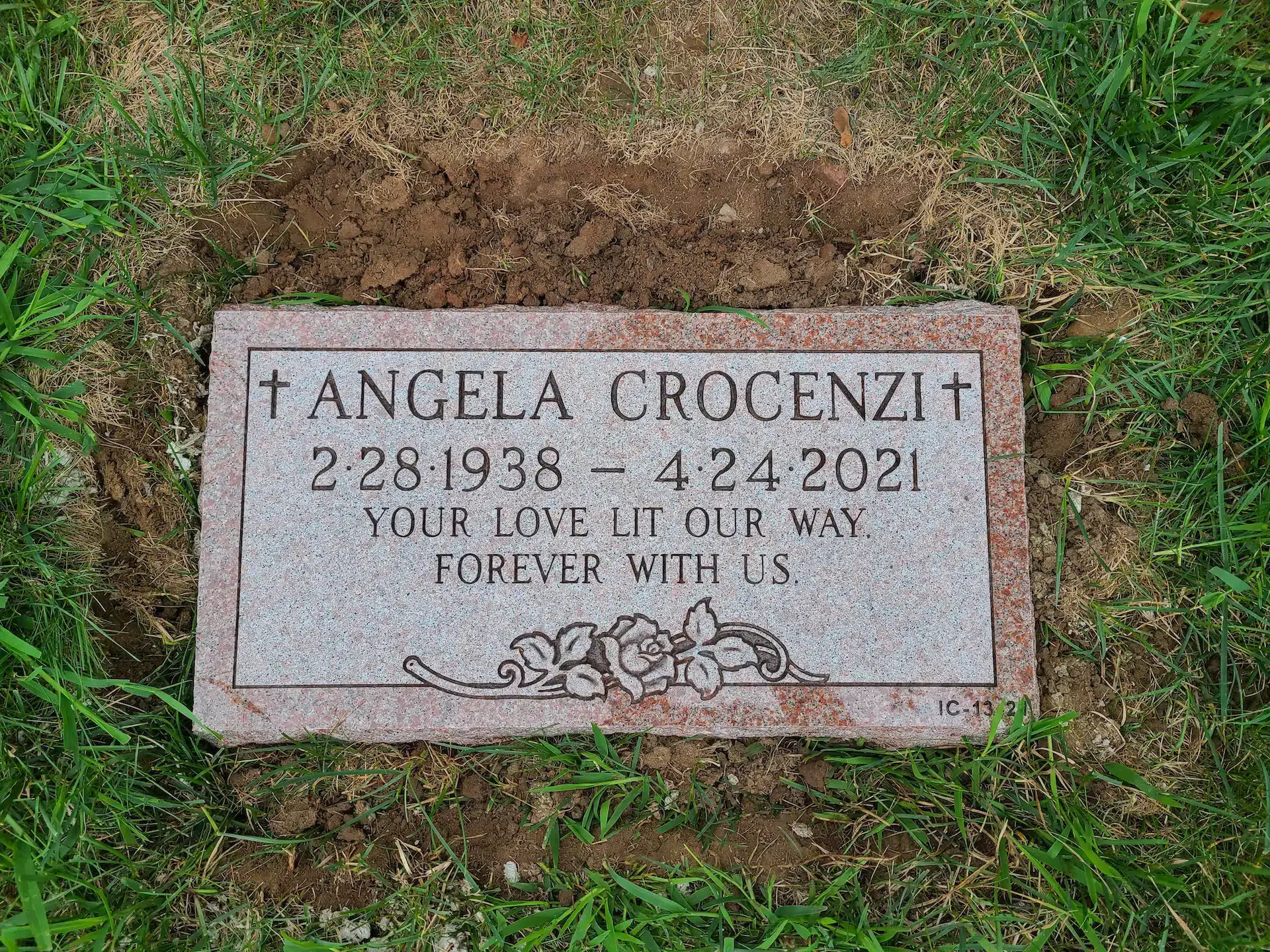 Granite Grave Marker hand-carved by Flat Marker Shop in NJ — image 1